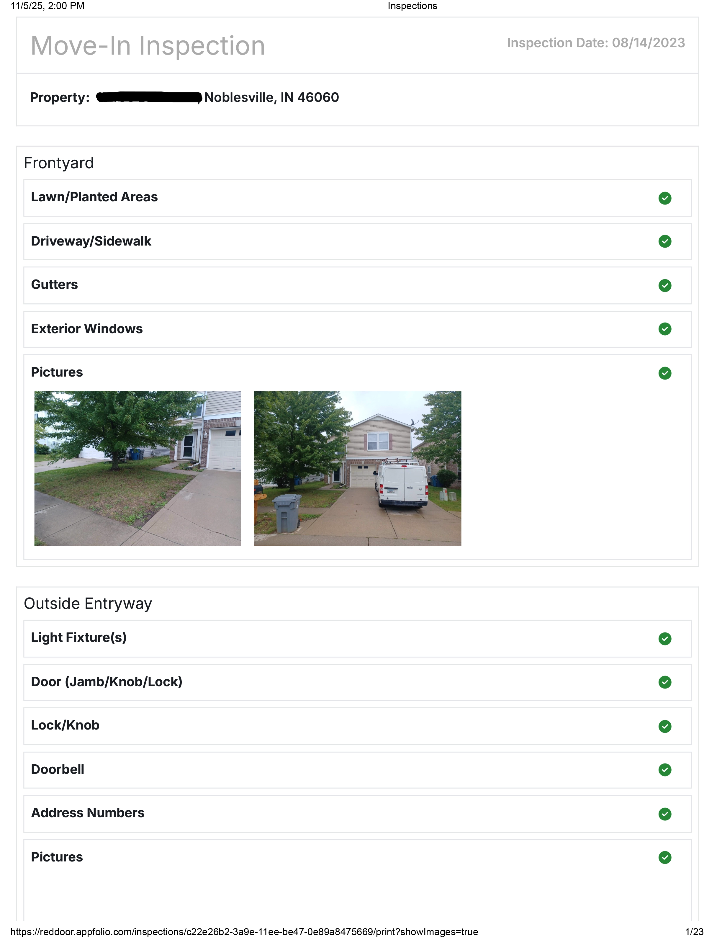 Move-in Inspection 1