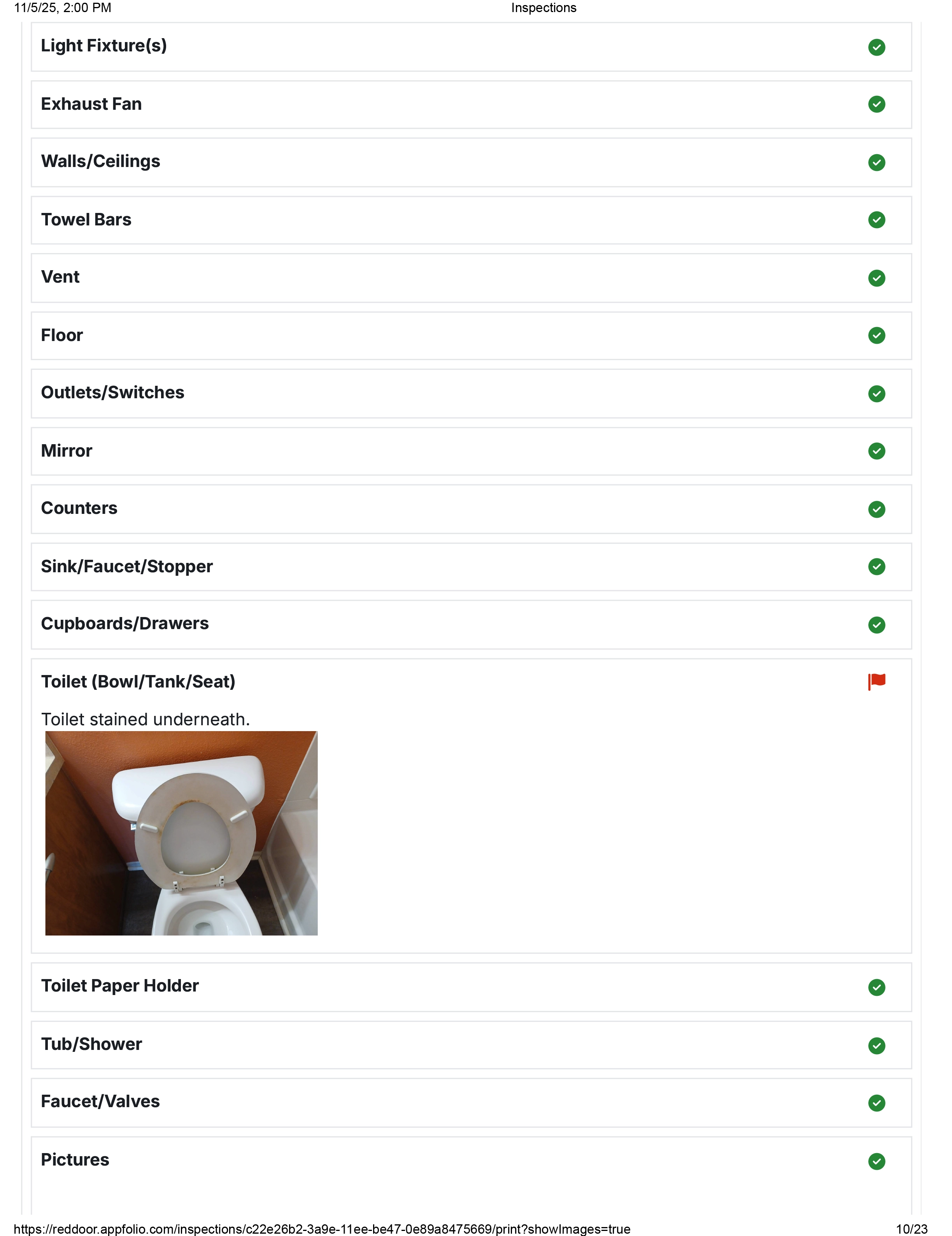 Move-in Inspection 10