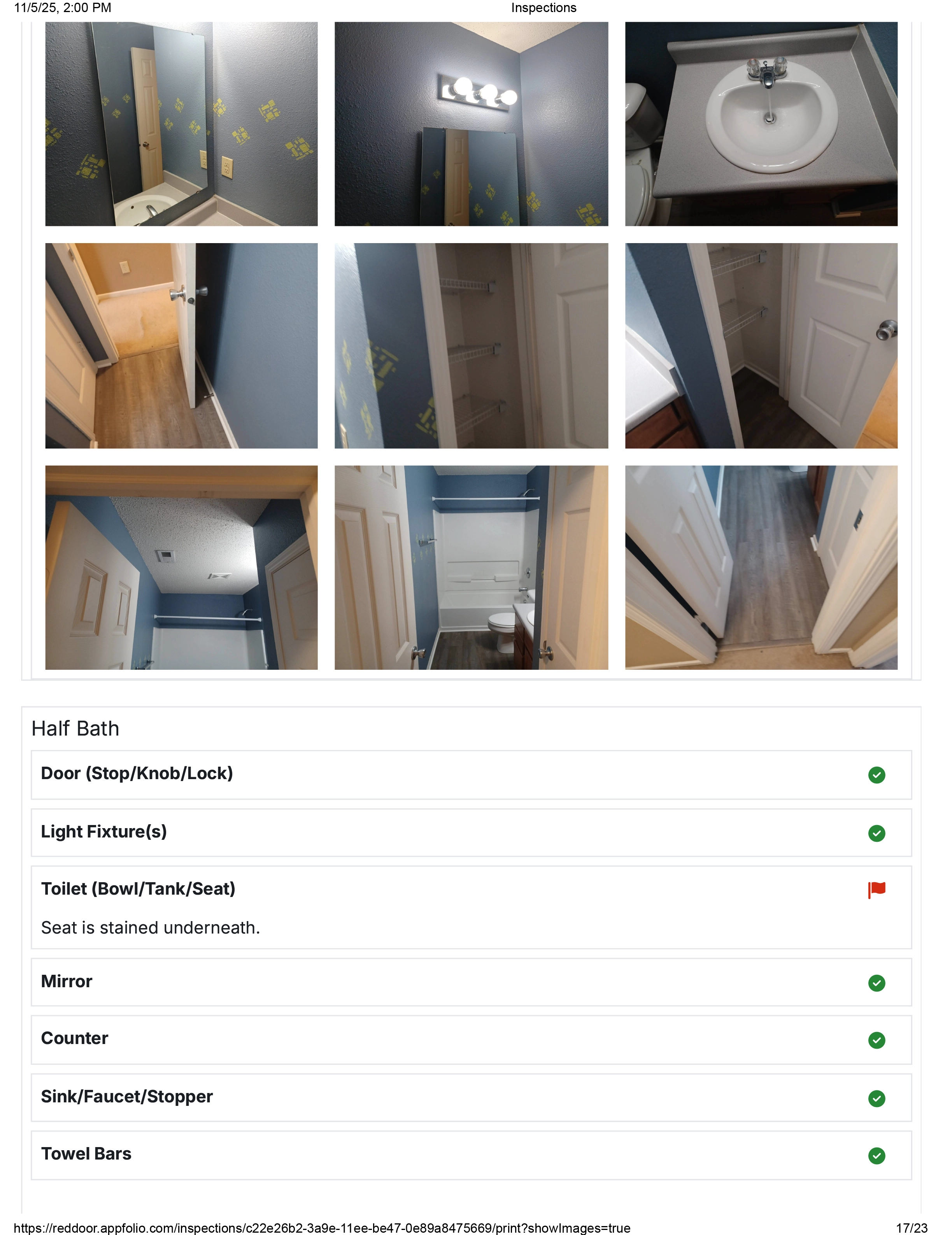 Move-in Inspection 17